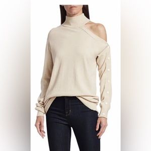 Bailey 44 Cold Shoulder Mock Neck Long Sleeve sweater S. Originally US $225+tax